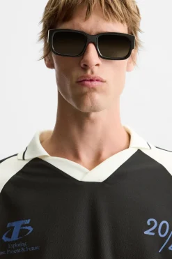 CAMISETA POLO COLOR BLOCK TEXTOS