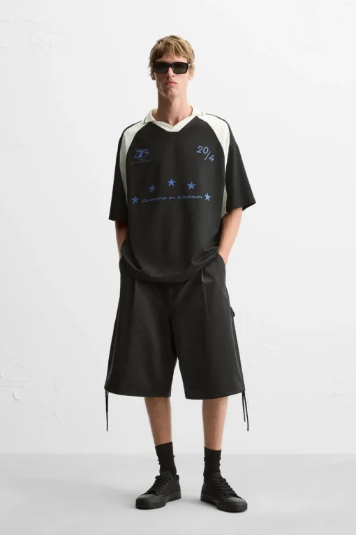 CAMISETA POLO COLOR BLOCK TEXTOS