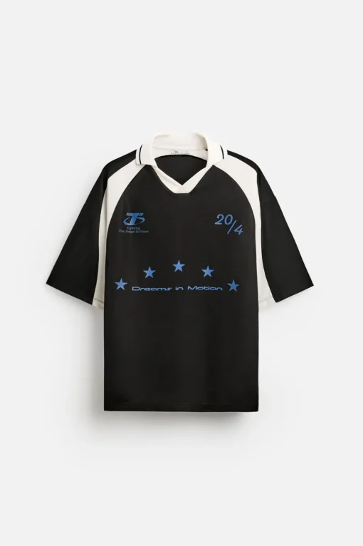CAMISETA POLO COLOR BLOCK TEXTOS