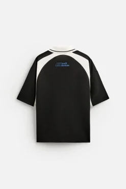 CAMISETA POLO COLOR BLOCK TEXTOS