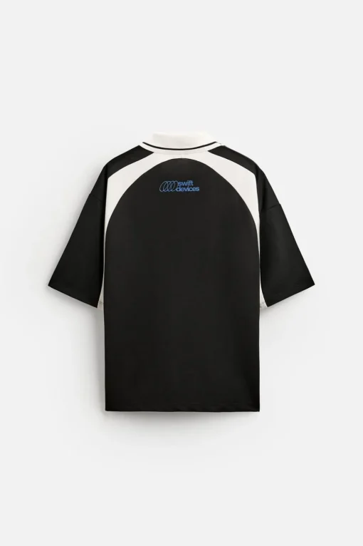 CAMISETA POLO COLOR BLOCK TEXTOS