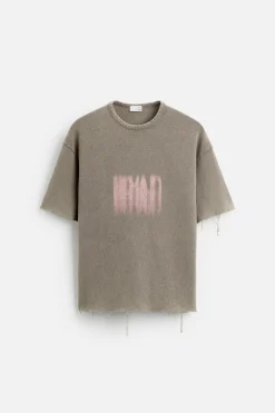 CAMISETA PUNTO ESTAMPADO LAVADO