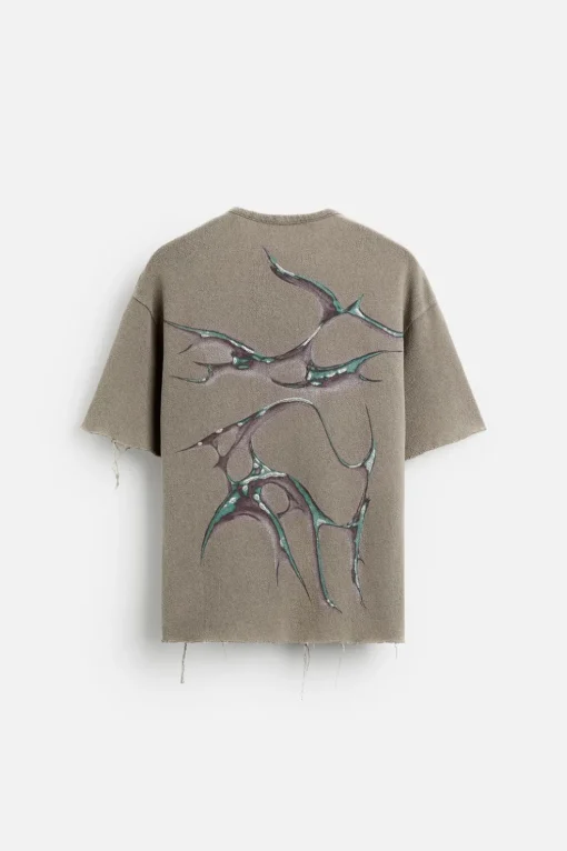 CAMISETA PUNTO ESTAMPADO LAVADO