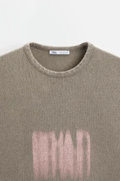 CAMISETA PUNTO ESTAMPADO LAVADO