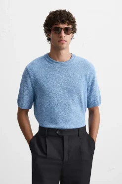 CAMISETA PUNTO JACQUARD IRREGULAR