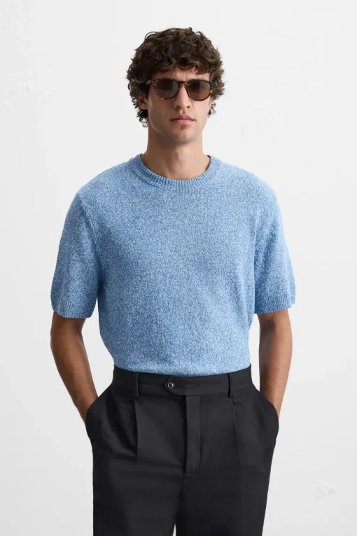 CAMISETA PUNTO JACQUARD IRREGULAR
