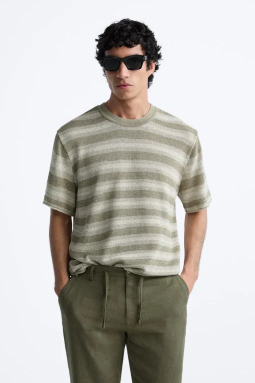 CAMISETA PUNTO JACQUARD RAYAS