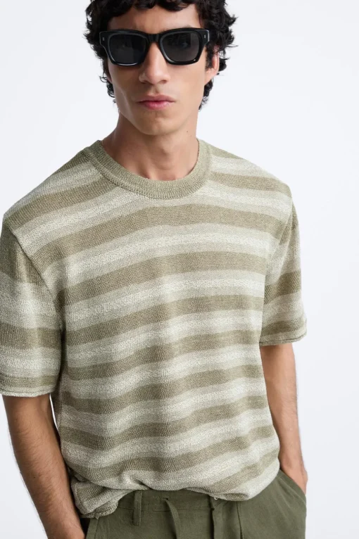 CAMISETA PUNTO JACQUARD RAYAS