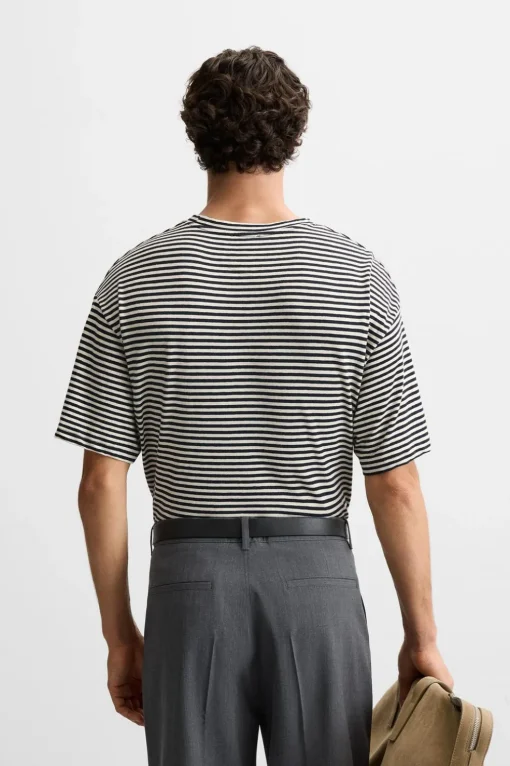 CAMISETA RAYAS ALGODÓN - LINO