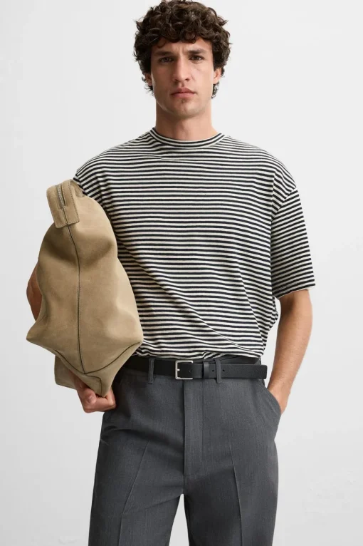 CAMISETA RAYAS ALGODÓN - LINO