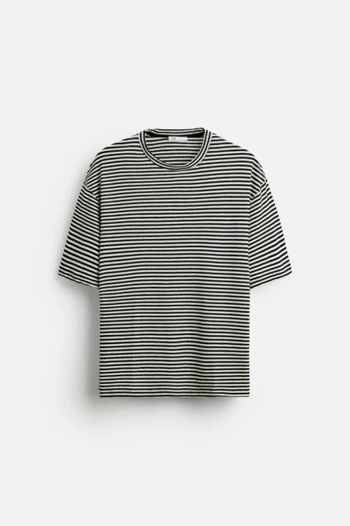 CAMISETA RAYAS ALGODÓN - LINO