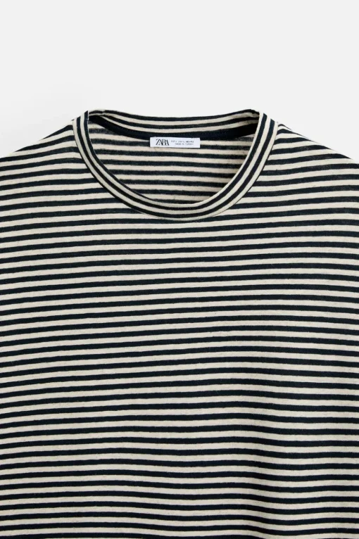 CAMISETA RAYAS ALGODÓN - LINO