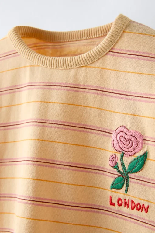 CAMISETA RAYAS BORDADO
