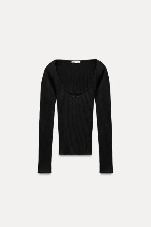 CAMISETA SEAMLESS LAZO ENCAJE