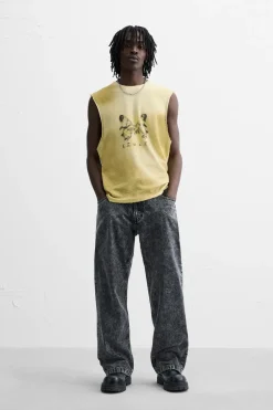CAMISETA TANK PUNTO ESTAMPADO