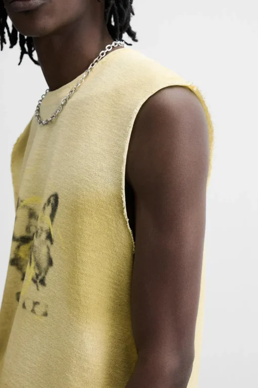 CAMISETA TANK PUNTO ESTAMPADO