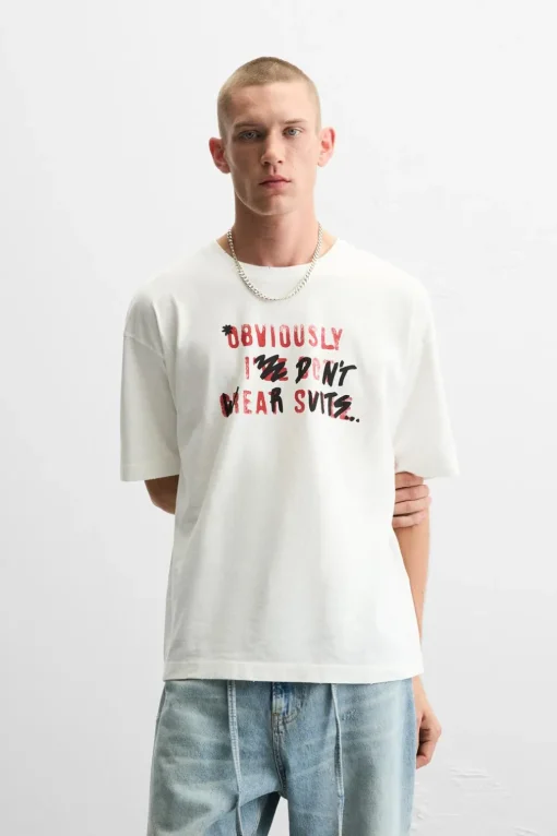 CAMISETA TEXTO ESTAMPADO