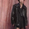 CAZADORA BIKER OVERSIZE EFECTO PIEL LAVADA