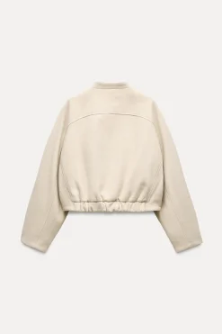 CAZADORA BOMBER CORTA BOLSILLOS PLASTRÓN