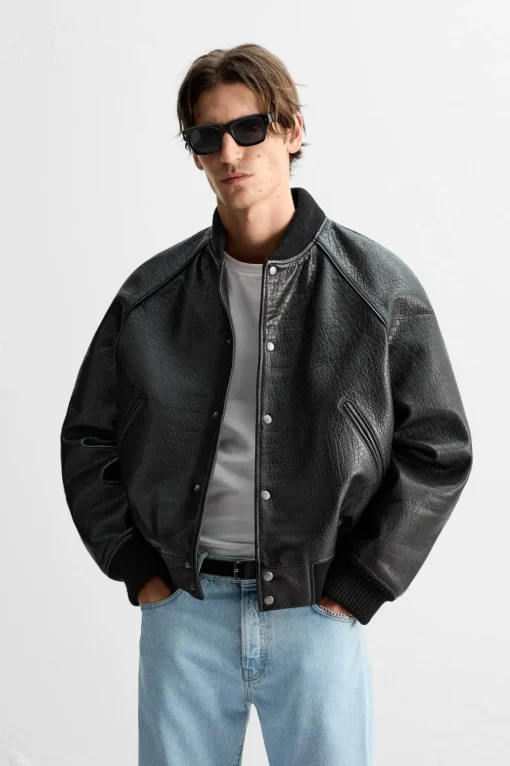 CAZADORA BOMBER PIEL