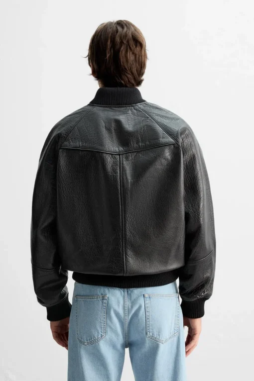 CAZADORA BOMBER PIEL