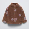 CAZADORA BORREGUILLO ESTAMPADO FLORES