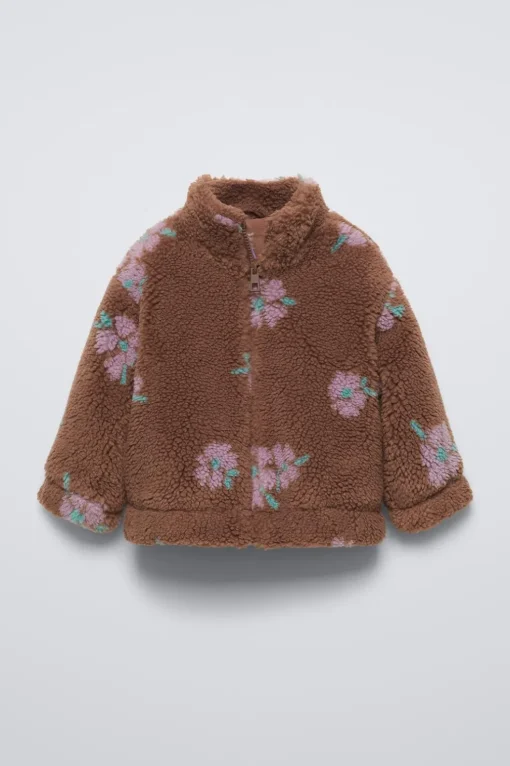 CAZADORA BORREGUILLO ESTAMPADO FLORES