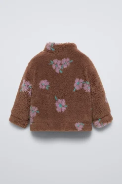 CAZADORA BORREGUILLO ESTAMPADO FLORES
