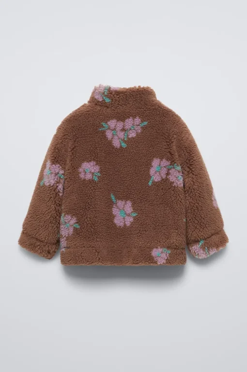 CAZADORA BORREGUILLO ESTAMPADO FLORES