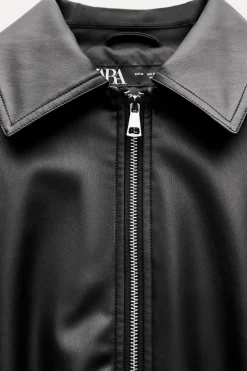 CAZADORA OVERSIZE EFECTO PIEL
