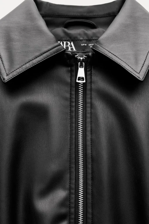CAZADORA OVERSIZE EFECTO PIEL