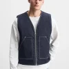 CHALECO DENIM COSTURAS