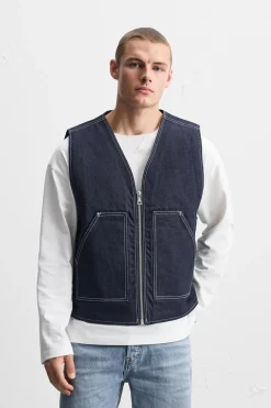 CHALECO DENIM COSTURAS