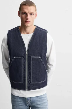 CHALECO DENIM COSTURAS