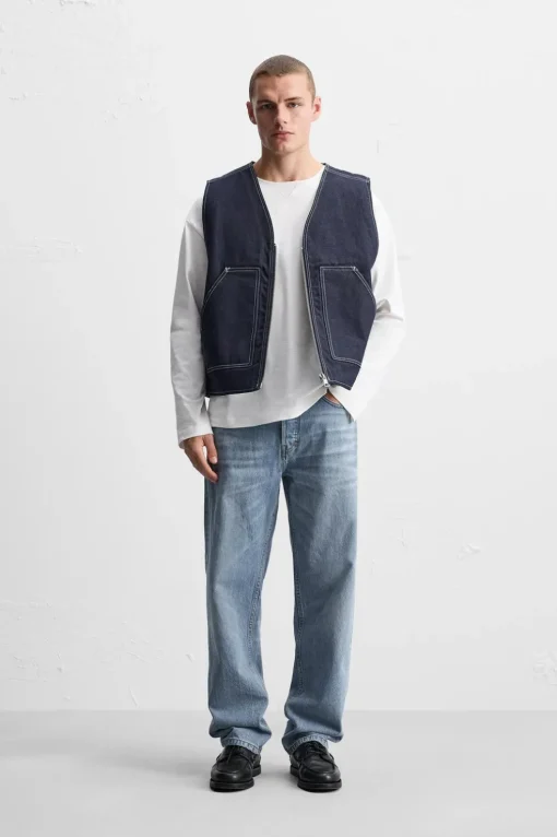 CHALECO DENIM COSTURAS