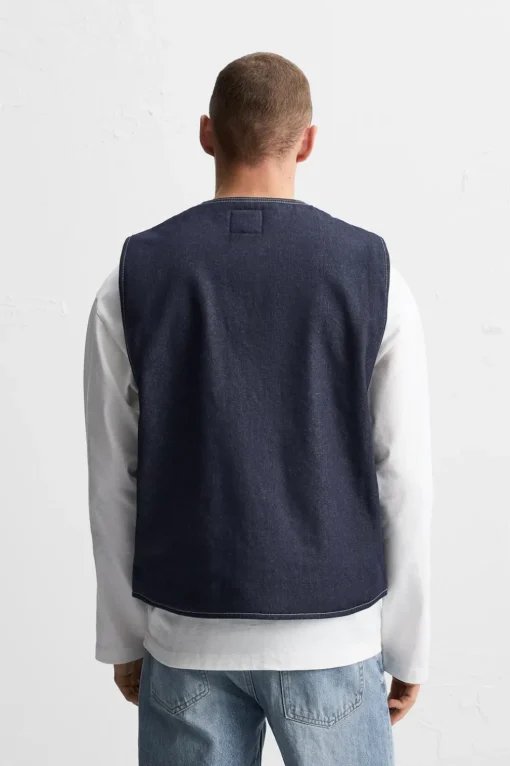 CHALECO DENIM COSTURAS