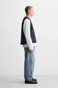 CHALECO DENIM COSTURAS