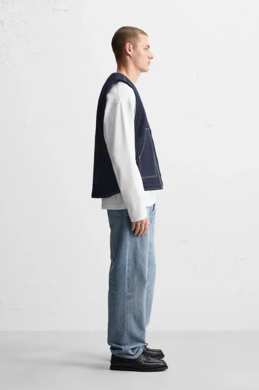 CHALECO DENIM COSTURAS