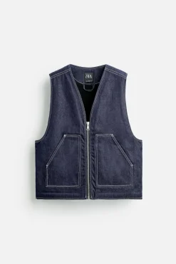 CHALECO DENIM COSTURAS
