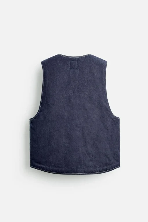 CHALECO DENIM COSTURAS