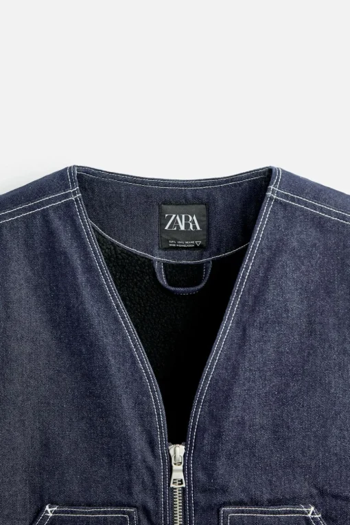 CHALECO DENIM COSTURAS