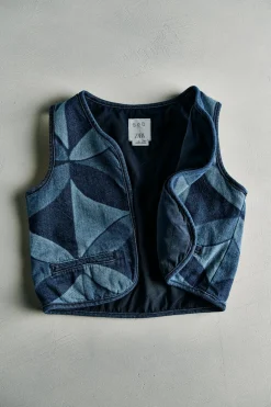 CHALECO DENIM ESTAMPADO GEOMÉTRICO - SEA NY