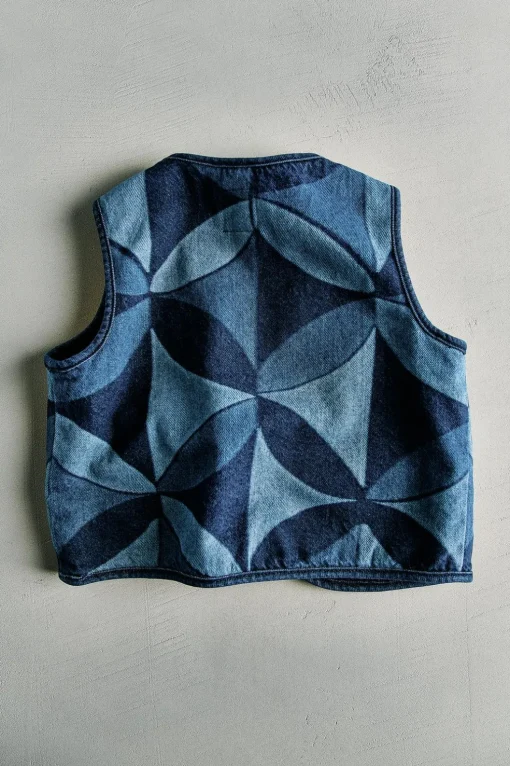 CHALECO DENIM ESTAMPADO GEOMÉTRICO - SEA NY