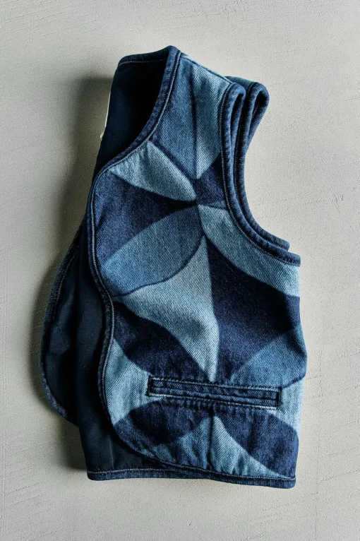 CHALECO DENIM ESTAMPADO GEOMÉTRICO - SEA NY