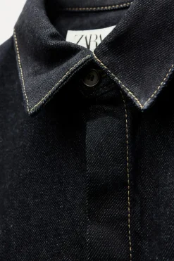 CHALECO DENIM PESPUNTES ZW COLLECTION