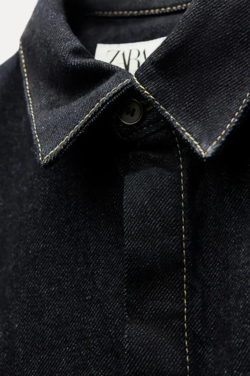 CHALECO DENIM PESPUNTES ZW COLLECTION