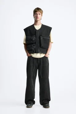 CHALECO DENIM UTILITY