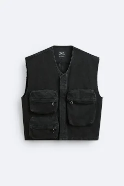 CHALECO DENIM UTILITY