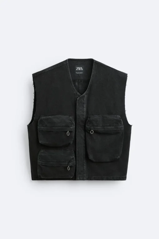 CHALECO DENIM UTILITY