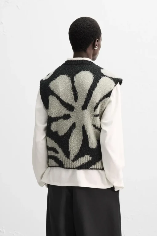 CHALECO INTARSIA FLORAL X NANUSHKA